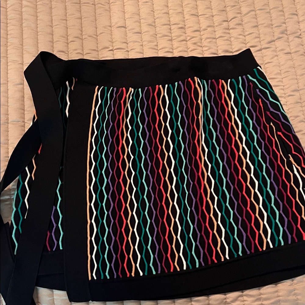 NBD/Revolve rainbow mini skirt